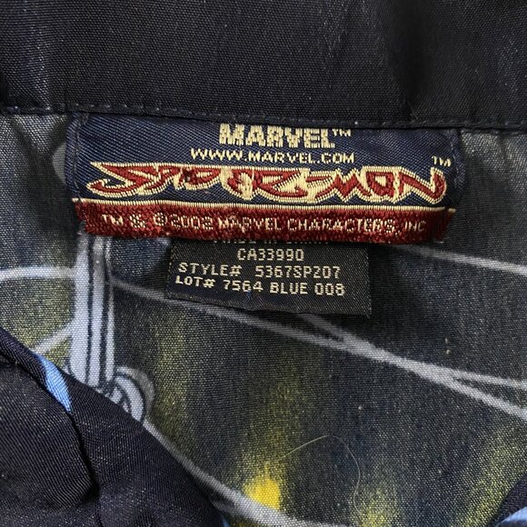 Vintage Spiderman Movie Promo Shirt Toddler Boys Size 4 Button Up Marvel Comics - Picture 5 of 10